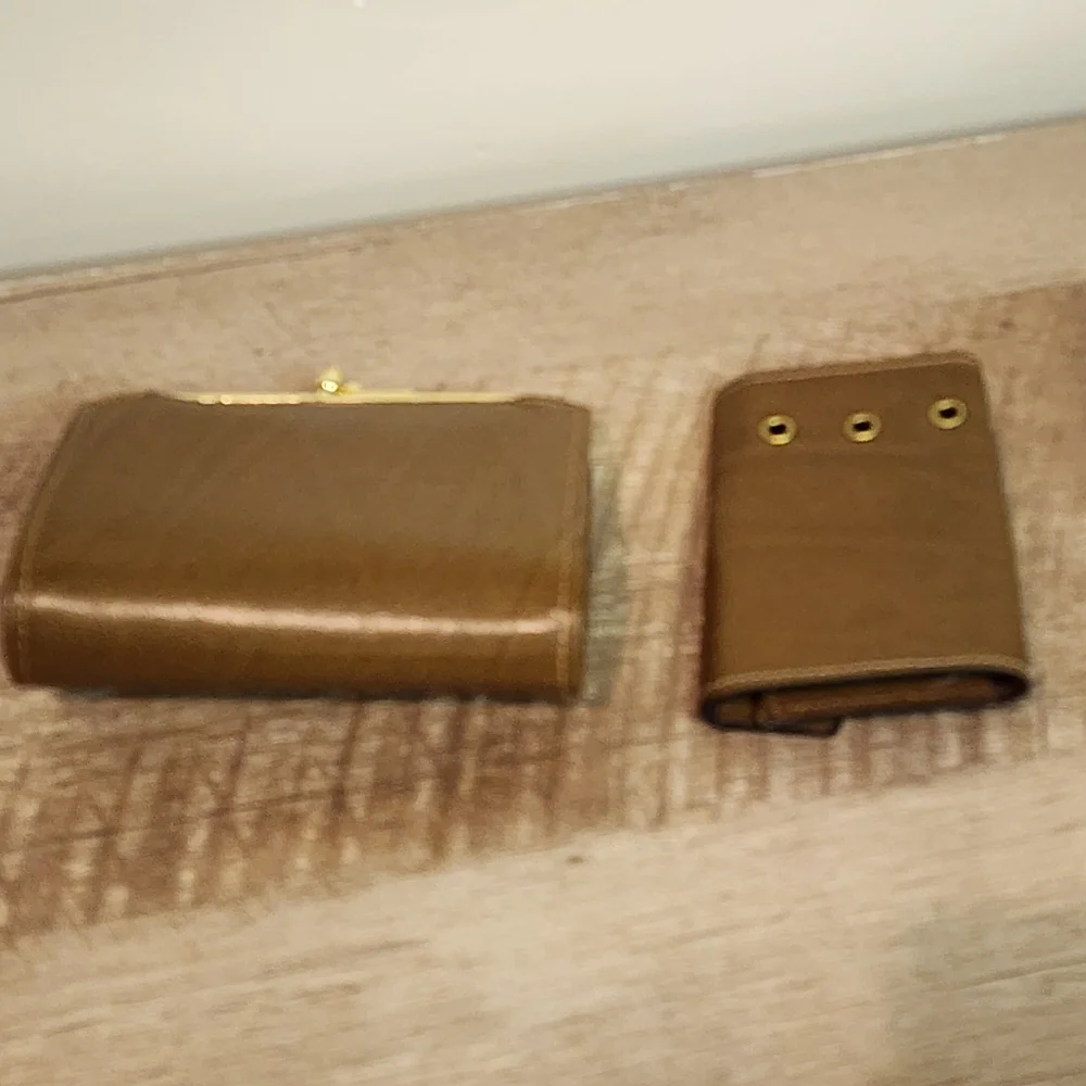 Vtg Winston Leather Bifold Western  Wallet French Purse Key Case  NOS Calfskin